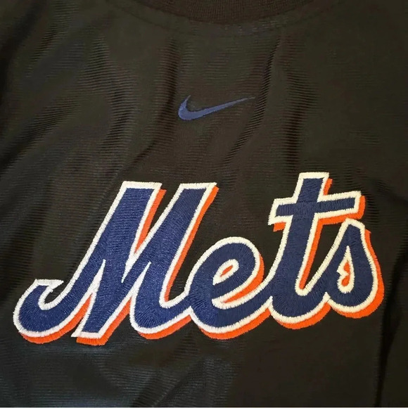 Nike Boys MLB Mets Black Blue Top Tee Reversible Muscle Sports Sleeveless Logo L - Picture 9 of 15